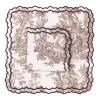 Loulou La Dune Place Settings & Linens|Elise Placemat and Napkin Set in Toile de Jouy Brown