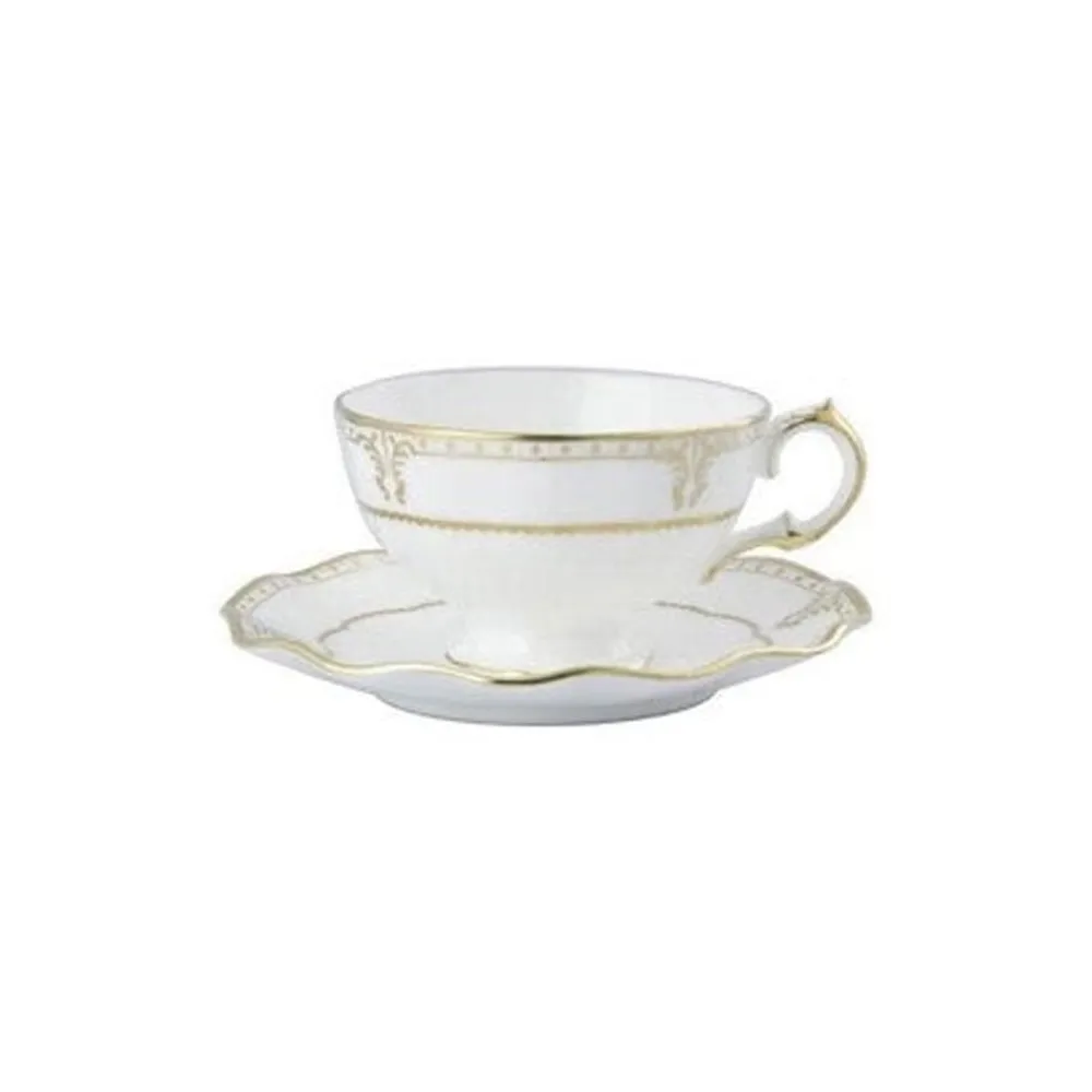 Royal Crown Derby Dinnerware|Elizabeth Gold Tea Cup & Saucer