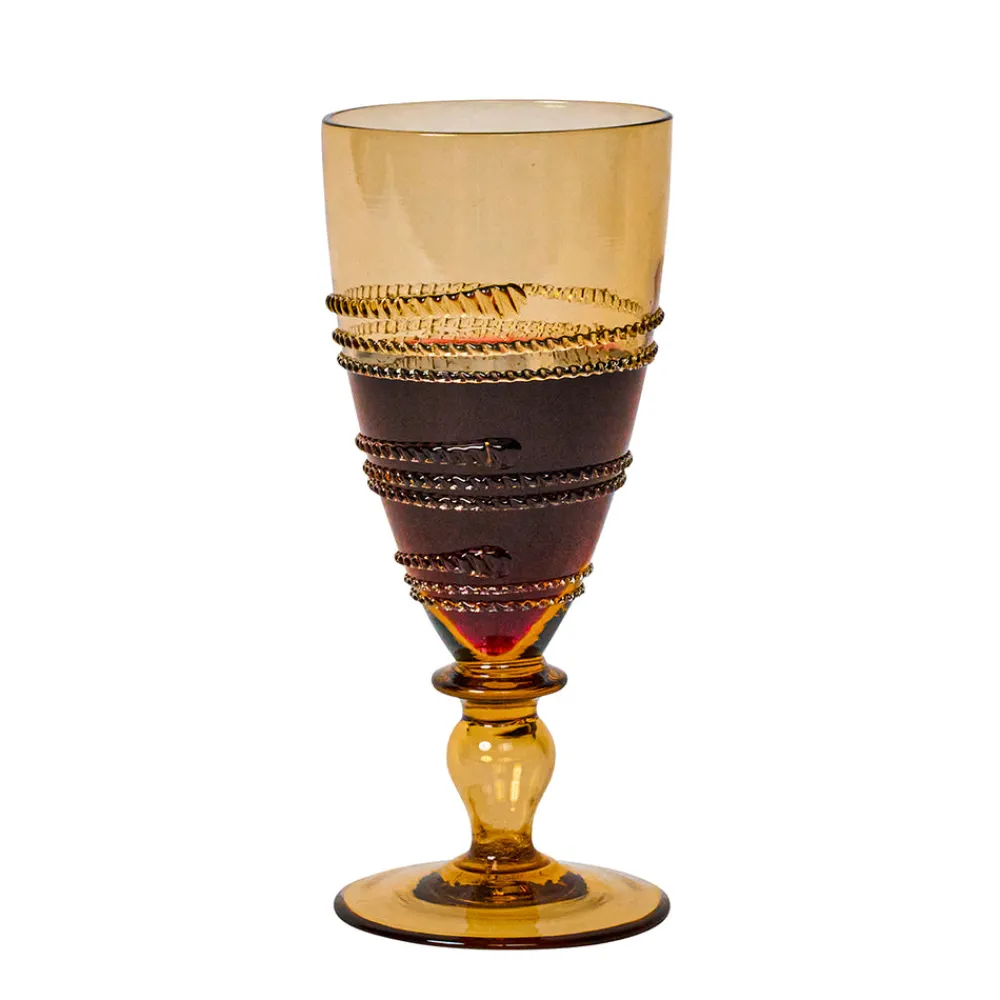Juliska Glassware|Ella Goblet in Amber