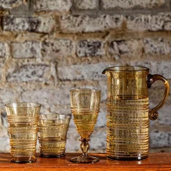 Juliska Glassware|Ella Goblet in Amber