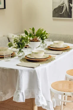 Rebecca Udall Dinnerware|Elouise Dinner Plate in Green, Set of 6