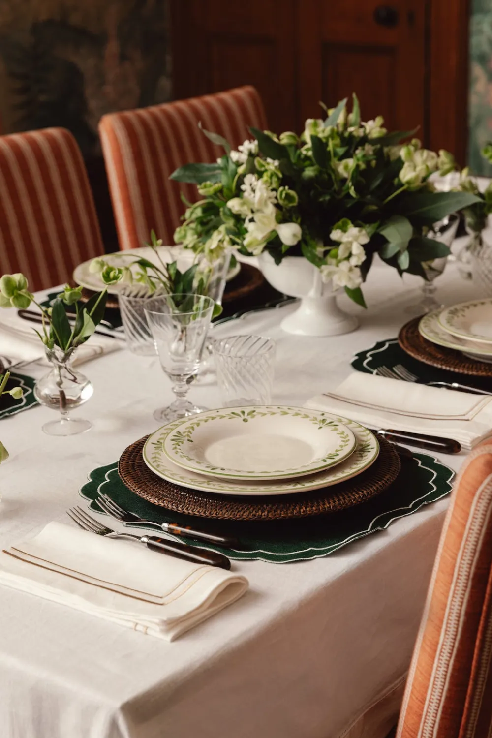 Rebecca Udall Dinnerware|Elouise Dinner Plate in Green, Set of 6