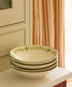 Rebecca Udall Dinnerware|Elouise Pasta Bowl in Green, Set of 6