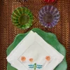 Catherine Owen Design Place Settings & Linens|Embroidered Dragonfly Cocktail Napkins, Set of 4