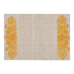 Cabana Place Settings & Linens|Embroidered Placemat In Yellow