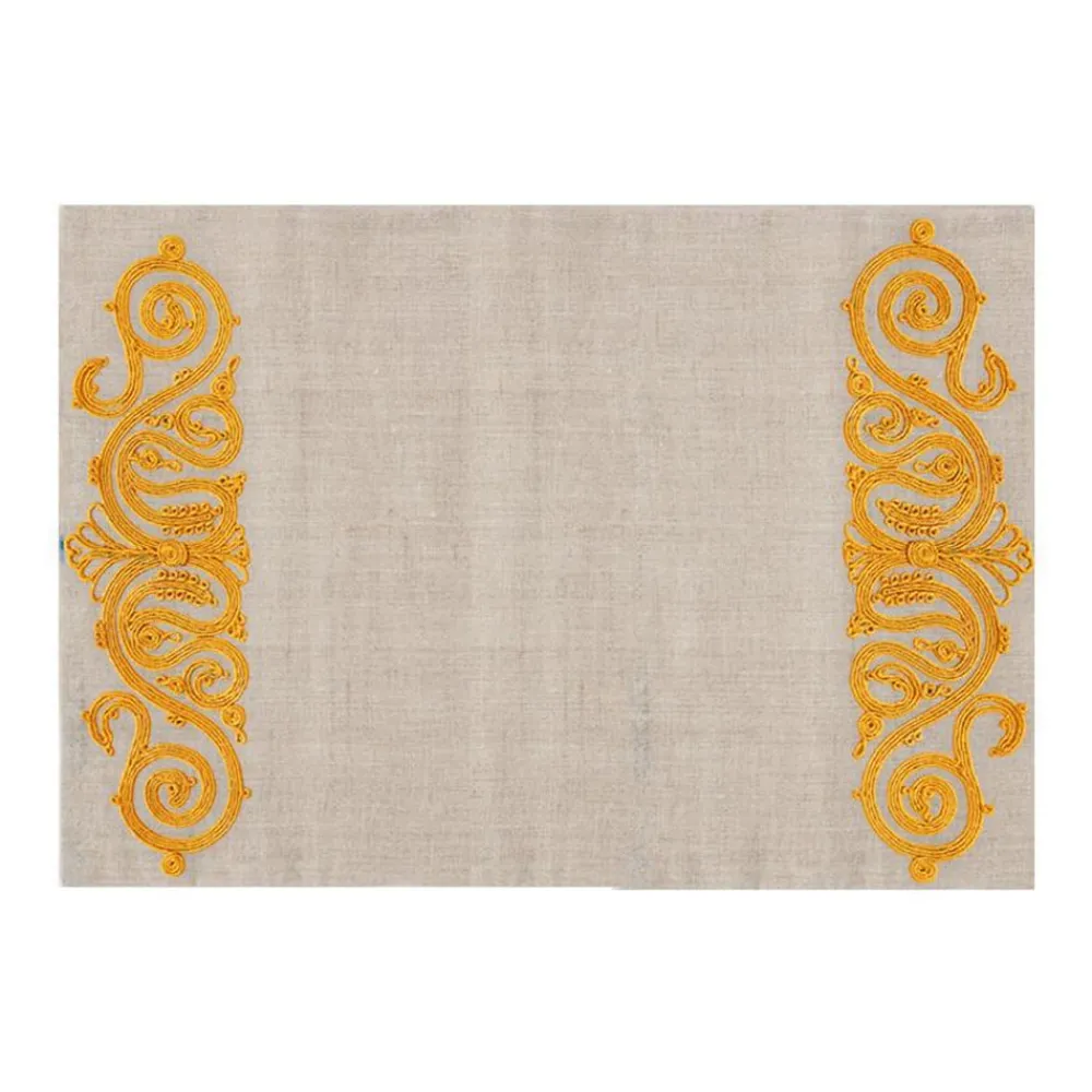 Cabana Place Settings & Linens|Embroidered Placemat In Yellow