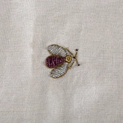 Joanna Buchanan Place Settings & Linens|Embroidered Sparkle Bee Table Runner