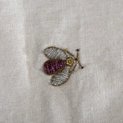 Joanna Buchanan Place Settings & Linens|Embroidered Sparkle Bee Table Runner