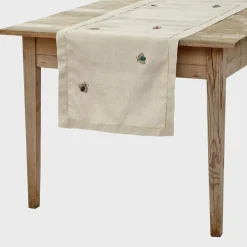 Joanna Buchanan Place Settings & Linens|Embroidered Sparkle Bee Table Runner