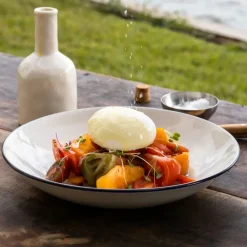 Made In Dinnerware|Entre Bowls in Navy Rim