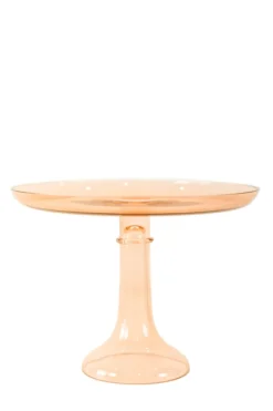 Estelle Colored Glass Dinnerware|Estelle Cake Stand Blush Pink