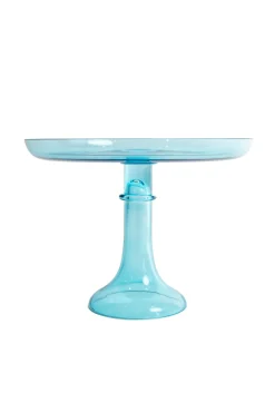 Estelle Colored Glass Dinnerware|Estelle Cake Stand in Ocean Blue