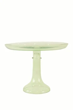 Estelle Colored Glass Dinnerware|Estelle Cake Stand Mint Green