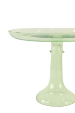 Estelle Colored Glass Dinnerware|Estelle Cake Stand Mint Green
