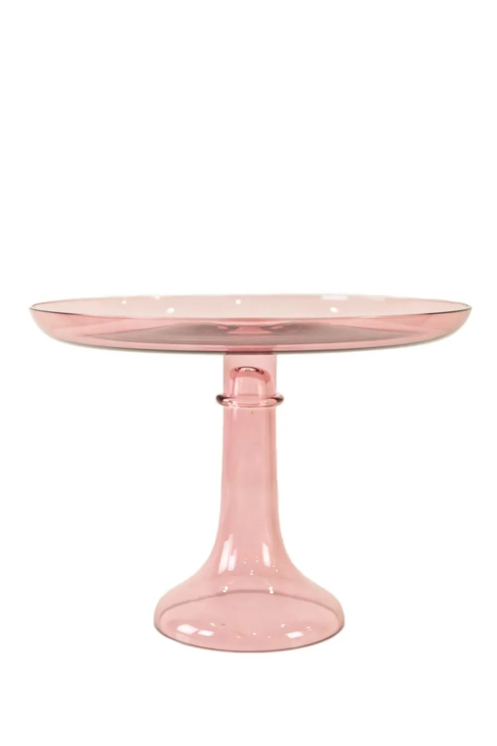 Estelle Colored Glass Glassware|Estelle Cake Stand Rose