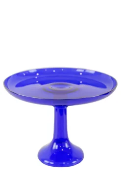 Estelle Colored Glass Dinnerware|Estelle Cake Stand Royal Blue