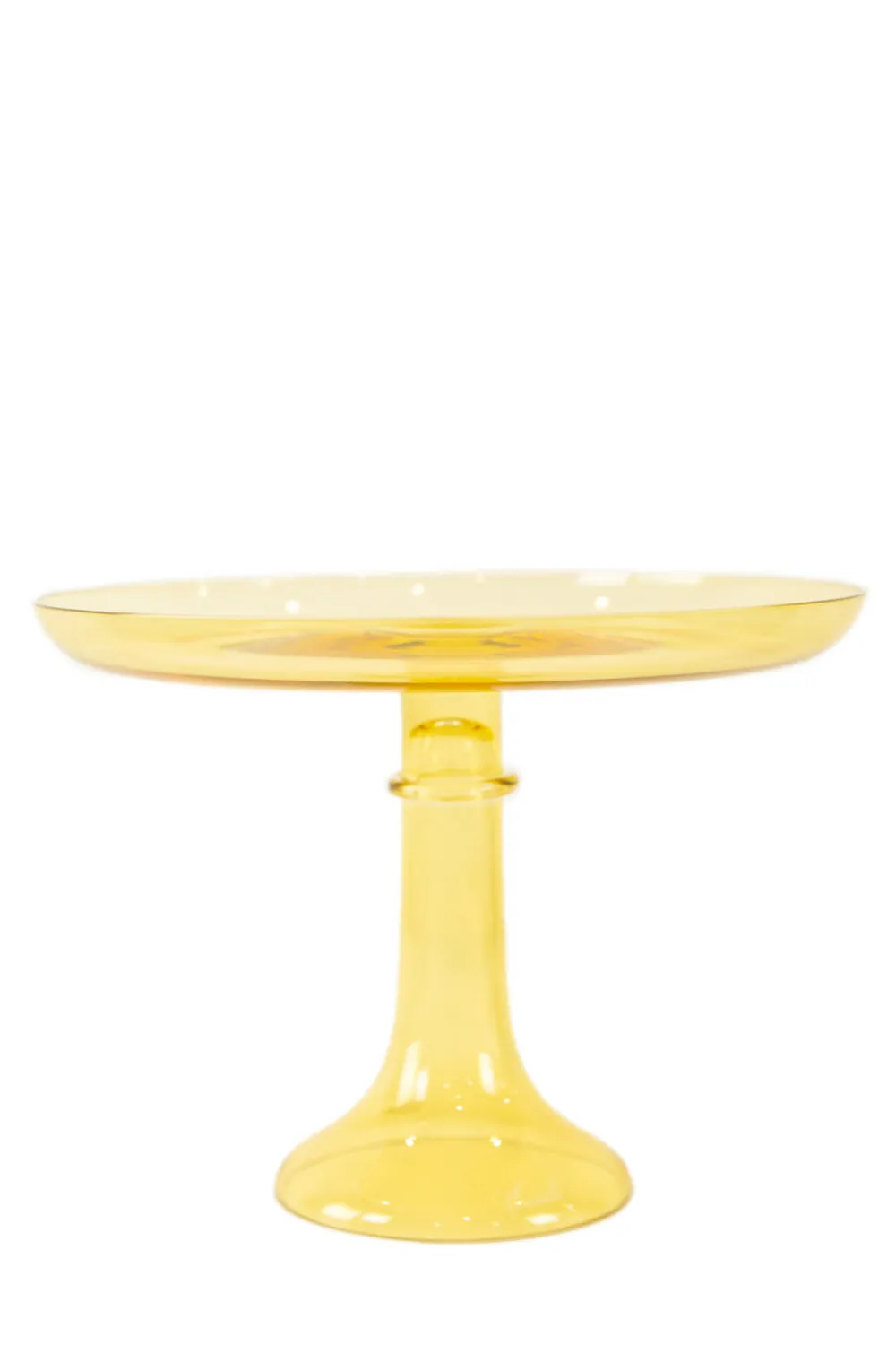 Estelle Colored Glass Dinnerware|Estelle Cake Stand Yellow