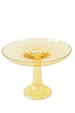 Estelle Colored Glass Dinnerware|Estelle Cake Stand Yellow