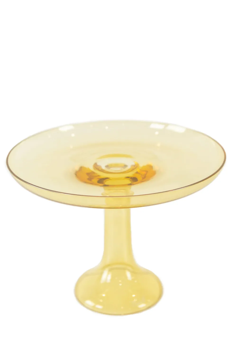 Estelle Colored Glass Dinnerware|Estelle Cake Stand Yellow