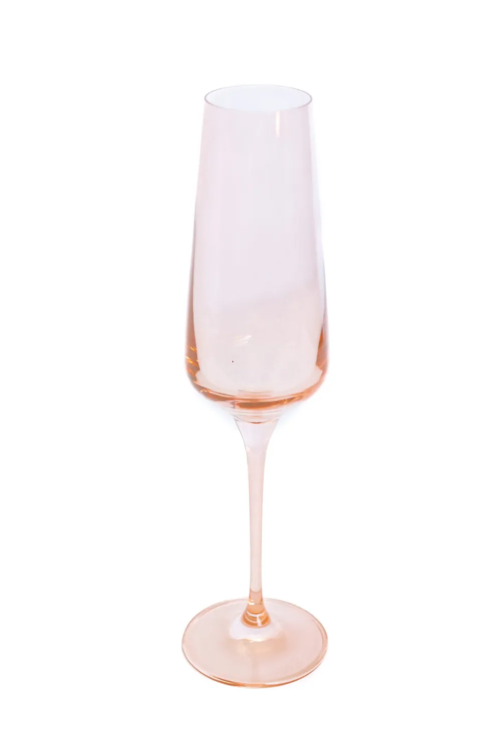 Estelle Colored Glass Glassware|Estelle Colored Champagne Flute, Set of 6 in Blush Pink