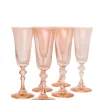 Estelle Colored Glass Glassware|Estelle Colored Regal Flute in Blush Pink, Set of 6