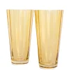 Estelle Colored Glass Glassware|Estelle Colored Sunday High Balls, Set of 2 in Yellow