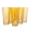 Estelle Colored Glass Glassware|Estelle Colored Sunday High Balls, Set of 6 in Yellow