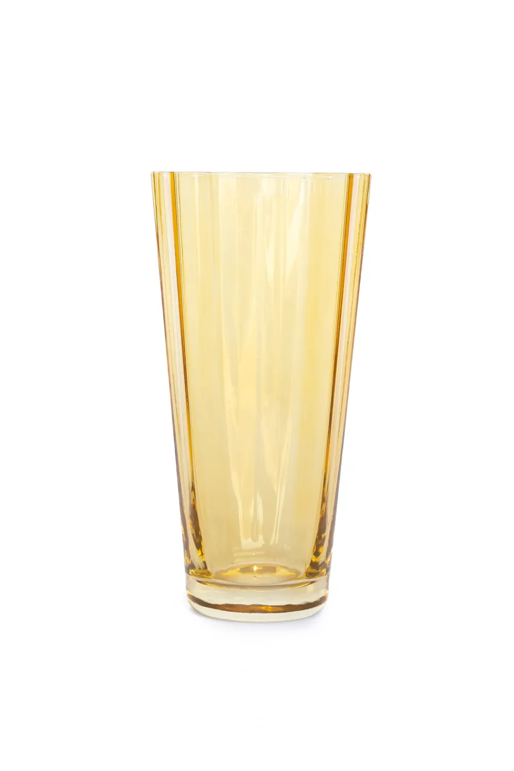 Estelle Colored Glass Glassware|Estelle Colored Sunday High Balls, Set of 6 in Yellow