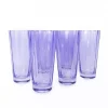 Estelle Colored Glass Glassware|Estelle Colored Sunday High Balls, Set of 6 in Lavender