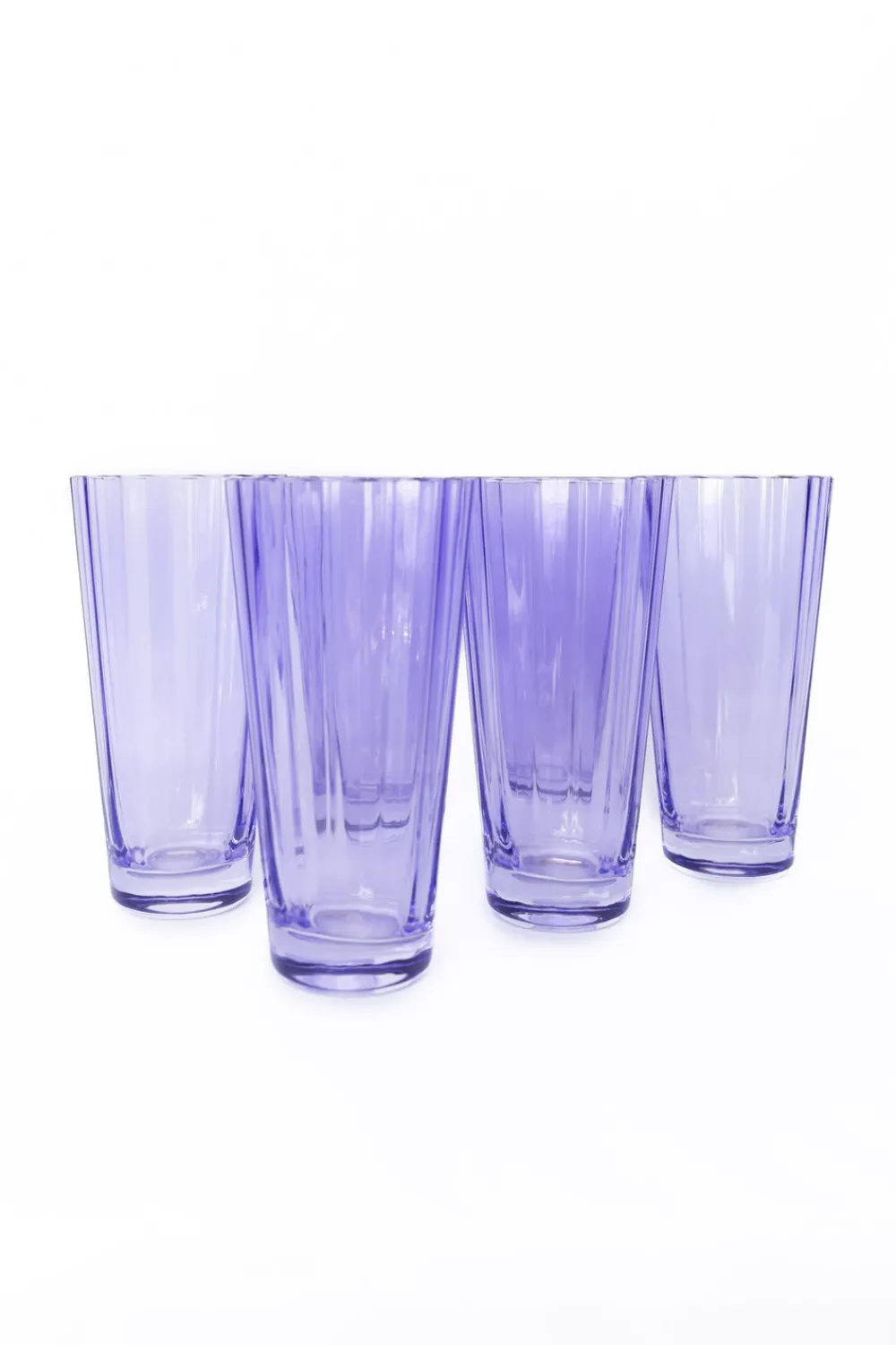 Estelle Colored Glass Glassware|Estelle Colored Sunday High Balls, Set of 6 in Lavender