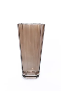 Estelle Colored Glass Glassware|Estelle Colored Sunday High Balls, Set of 2 in Amber Smoke