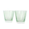 Estelle Colored Glass Glassware|Estelle Colored Sunday Low Balls, Set of 2 in Mint Green