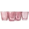Estelle Colored Glass Glassware|Estelle Colored Sunday Low Balls, Set of 6 in Rose