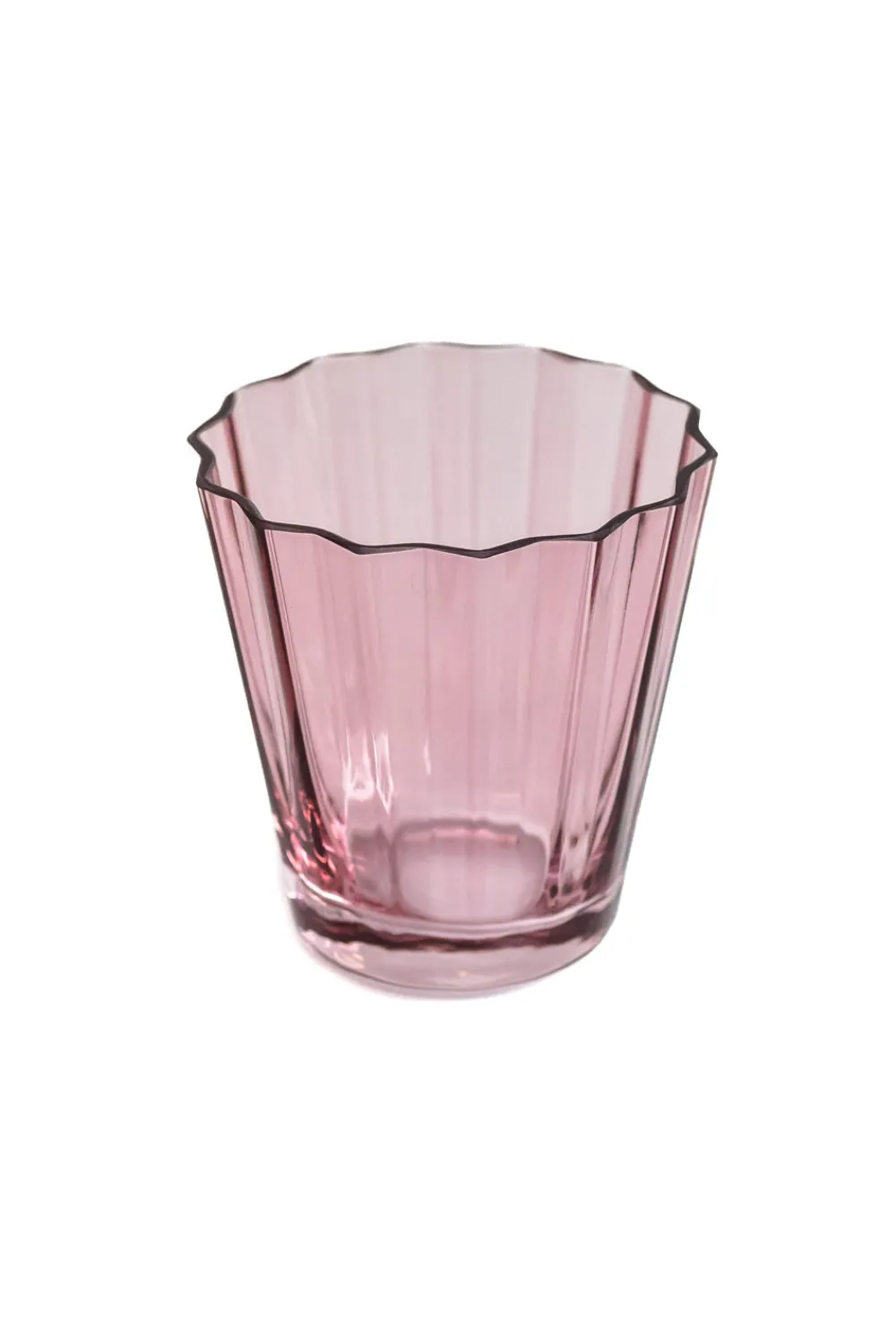 Estelle Colored Glass Glassware|Estelle Colored Sunday Low Balls, Set of 6 in Rose
