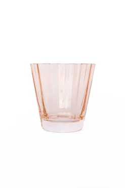Estelle Colored Glass Glassware|Estelle Colored Sunday Low Balls, Set of 6 in Blush Pink