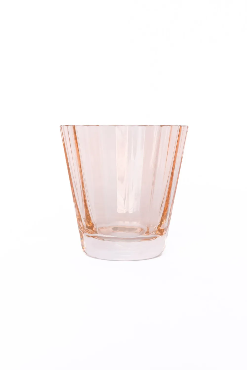 Estelle Colored Glass Glassware|Estelle Colored Sunday Low Balls, Set of 6 in Blush Pink