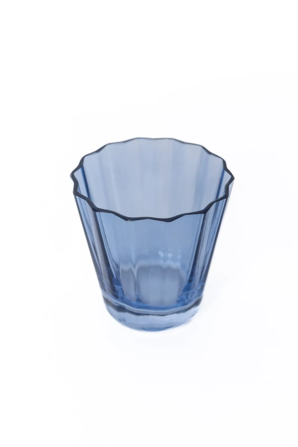 Estelle Colored Glass Glassware|Estelle Colored Sunday Low Balls, Set of 2 in Cobalt Blue