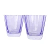 Estelle Colored Glass Glassware|Estelle Colored Sunday Low Balls, Set of 2 in Lavender