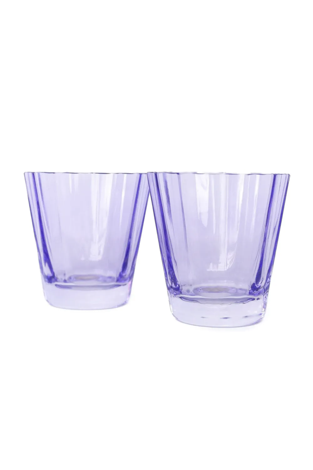 Estelle Colored Glass Glassware|Estelle Colored Sunday Low Balls, Set of 2 in Lavender