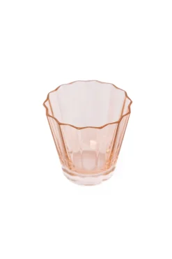 Estelle Colored Glass Glassware|Estelle Colored Sunday Low Balls, Set of 2 in Blush Pink