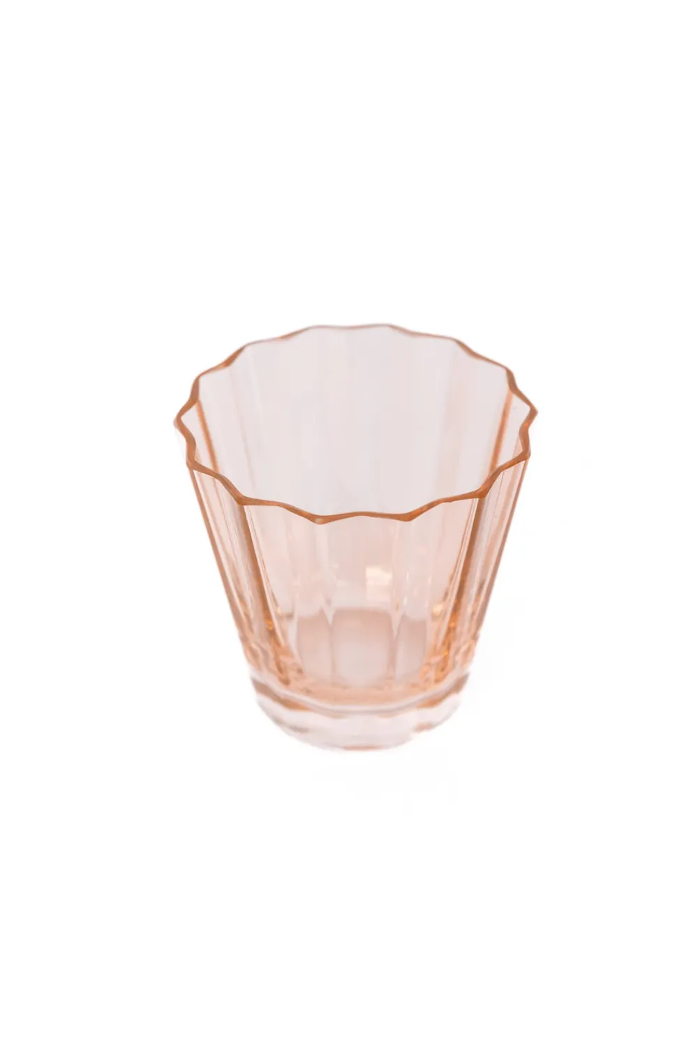 Estelle Colored Glass Glassware|Estelle Colored Sunday Low Balls, Set of 2 in Blush Pink