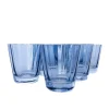 Estelle Colored Glass Glassware|Estelle Colored Sunday Low Balls, Set of 6 in Cobalt Blue