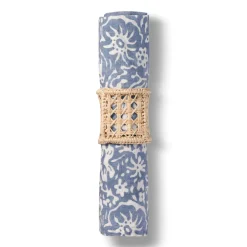 AERIN Place Settings & Linens|Eva Raffia Napkin Rings, Set of 4