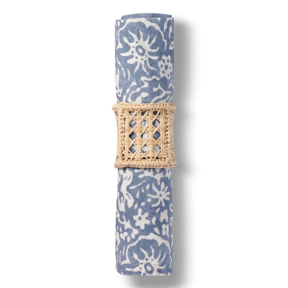 AERIN Place Settings & Linens|Eva Raffia Napkin Rings, Set of 4