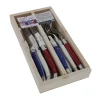 Jean Dubost Laguiole Flatware|Everyday Flatware Set in Paris Colors, Set of 12