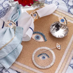 Joanna Buchanan Place Settings & Linens|Evil Eye Napkin Rings, Set of Two