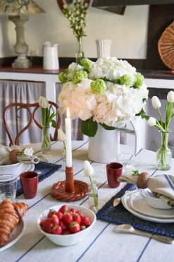 Caravan Place Settings & Linens|Eze 60x90 Tablecloth in Ivory & Blue