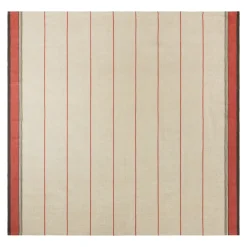 Caravan Place Settings & Linens|Eze 60x60 Tablecloth in Ivory & Red
