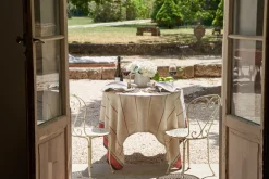 Caravan Place Settings & Linens|Eze 60x60 Tablecloth in Ivory & Red