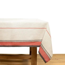 Caravan Place Settings & Linens|Eze 60x60 Tablecloth in Ivory & Red